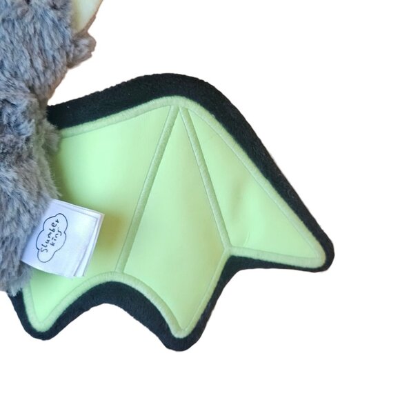Halloween‎ Bat Plush Stuffed Animal Glow In The Dark By Slumberkins Black Green - Picture 4 of 9